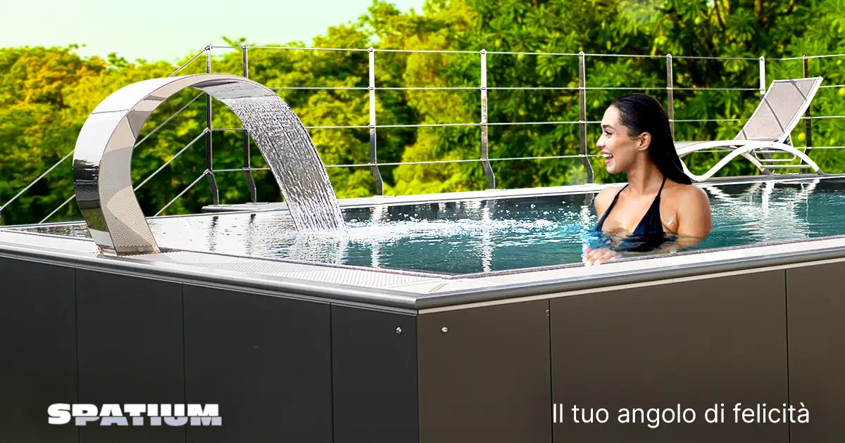Piscine per il benessere a casa | Piscine fuori terra Spatium, protagoniste di esperienze multisensoriali installabili in qualsiasi ambiente.