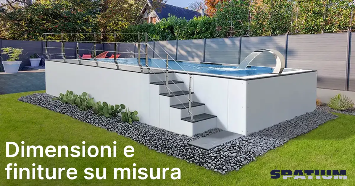 Piscine personalizzabili | Personalizzando anche le finiture, il cliente avrà nel proprio giardino un angolo di design e benessere unico.